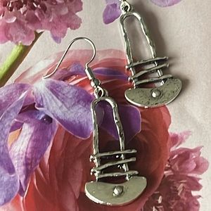 Silver toned earrings